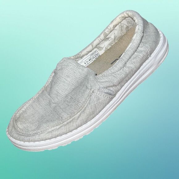 Women’s Hey Dude Misty Chamgray Gray Slip Ons Size 9 - Picture 1 of 6